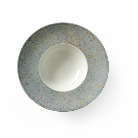 Assiette &agrave; P&acirc;tes Gris Clair Collection Drops Porcelaine ⌀275mm - Hendi