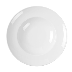 Assiette &agrave; P&acirc;tes Professionnelle en Porcelaine Blanche, Diam&egrave;tre 260mm - Hendi