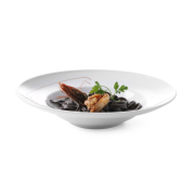 Assiette &agrave; P&acirc;tes Professionnelle en Porcelaine Blanche, Diam&egrave;tre 260mm - Hendi