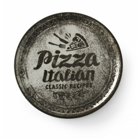 Assiette &agrave; Pizza Noire ⌀310mm - Hendi