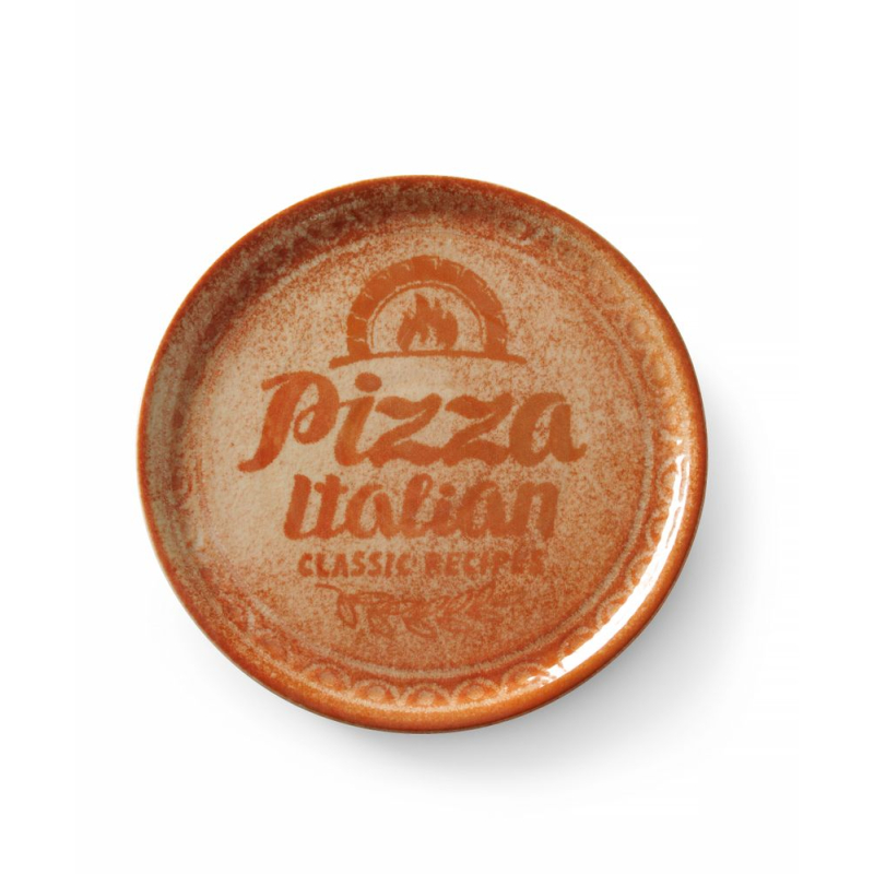 Assiette &agrave; Pizza Porcelaine Rouge Terracotta &Oslash;330mm - Hendi