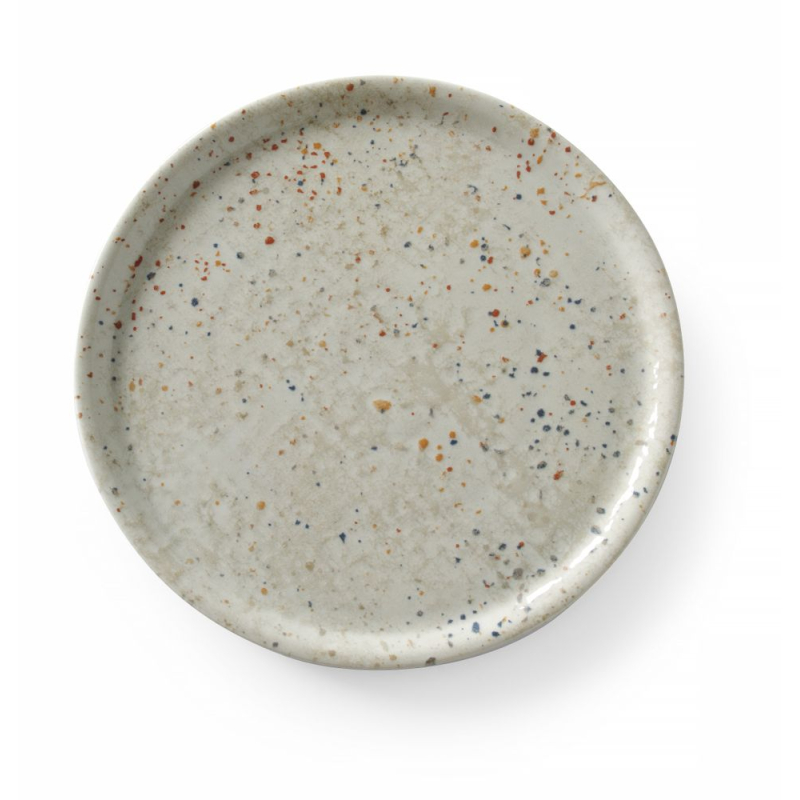 Assiette &agrave; pizza professionnelle Drops Collection, Gris clair, ⌀310mm - Hendi