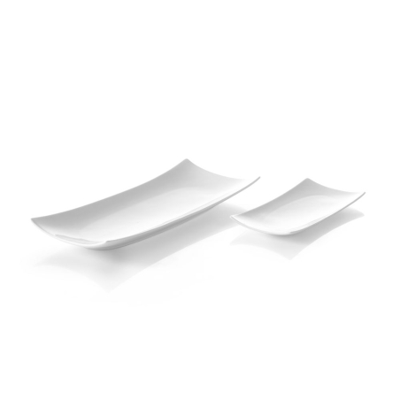 Assiette Bark Rectangulaire Porcelaine 352x146mm - Hendi