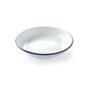 Assiette creuse &Eacute;maill&eacute;e Blanche Bord Bleu ⌀240mm Empilable Lave-Vaisselle - Hendi