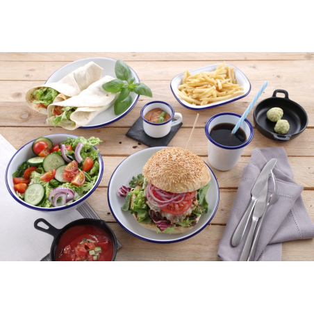 Assiette Creuse Professionnelle Porcelaine Blanche ⌀200mm (SKU 621257) - Hendi