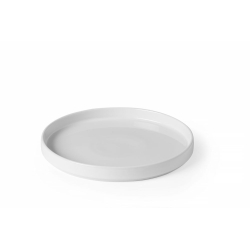 Assiette Oslo en Porcelaine Blanche &agrave; Bord Haut, ⌀240mm - Hendi