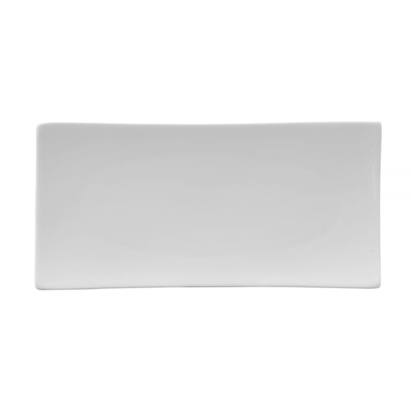 Assiette Rectangulaire Bark Professionnelle, 105x20mm - Hendi