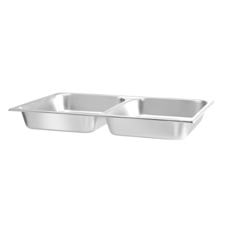 Bac &agrave; aliments GN 1/1 double compartiment pour chafing dish, 7,5L - Hendi