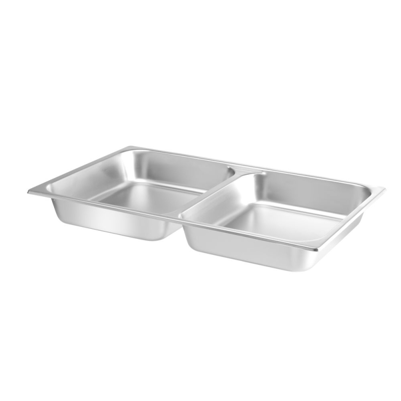 Bac &agrave; aliments GN 1/1 double compartiment pour chafing dish, 7,5L - Hendi