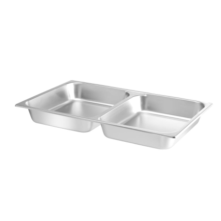 Bac &agrave; aliments GN 1/1 double compartiment pour chafing dish, 7,5L - Hendi