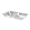 Bac &agrave; aliments GN 1/1 double compartiment pour chafing dish, 7,5L - Hendi