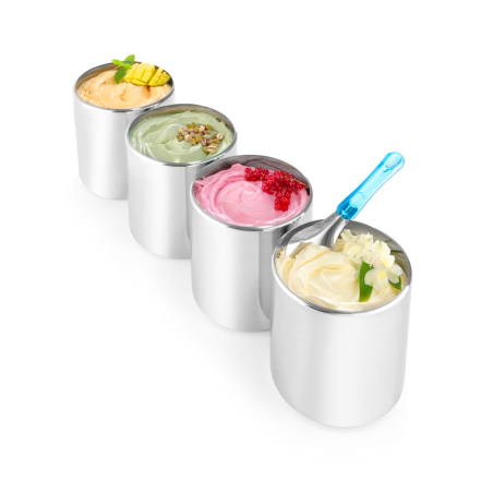 Bac &agrave; glace rond professionnel en acier inoxydable 7L - Hendi