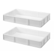 Bac &agrave; p&acirc;tons &agrave; pizza GN 1/1 en PEHD, 530x325x90mm, sans BPA - Hendi