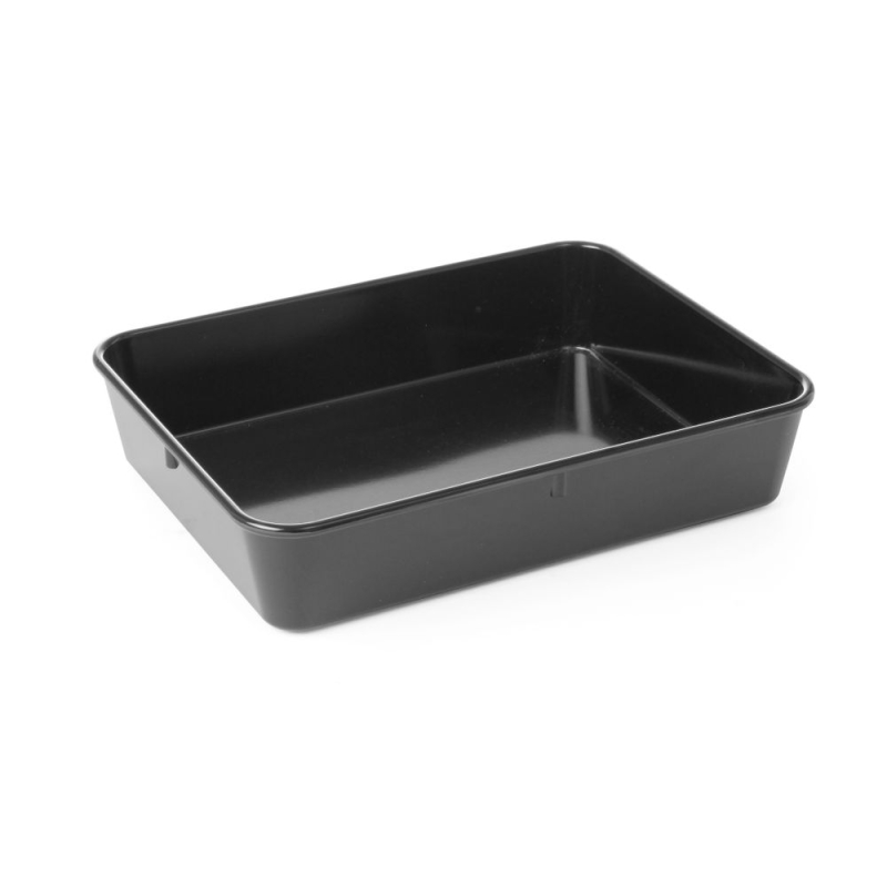 Bac &agrave; viande rectangulaire en m&eacute;lamine noir 280x210x60mm - Hendi