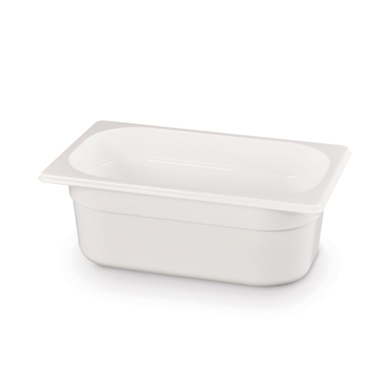 Bac Gastro GN 1/4 Blanc, 2.8L, 265x162x100mm - Hendi