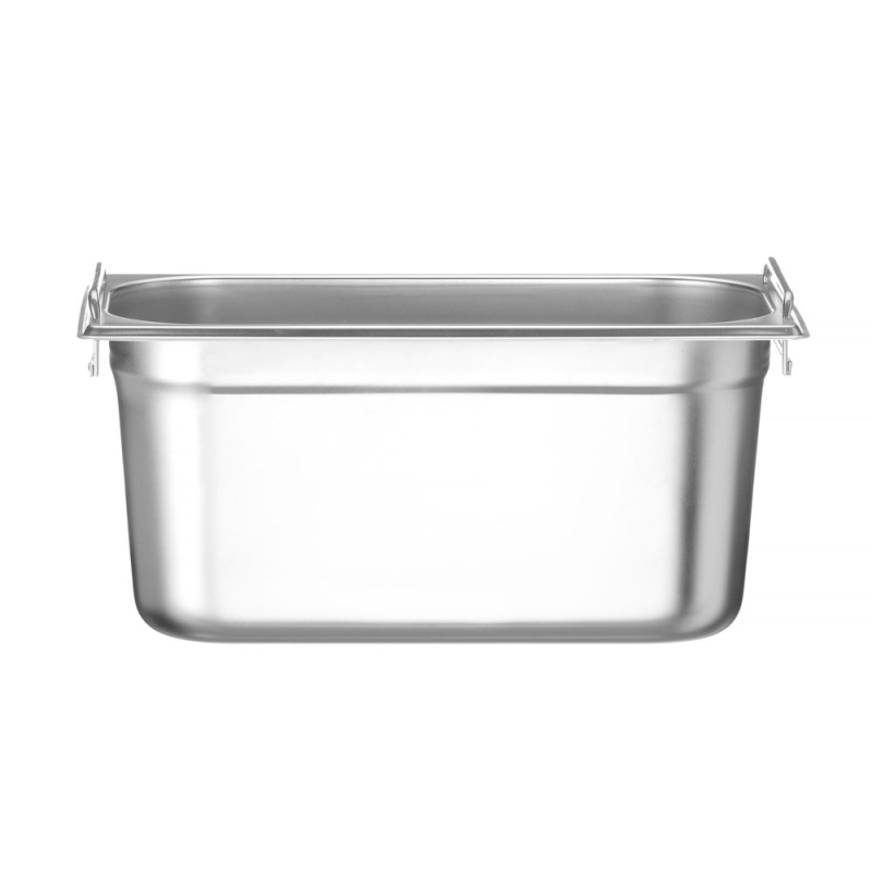 Bac Gastronorme 1/3 Budget Line Inox avec poign&eacute;es, 5,7L, 325x176x150mm - Hendi