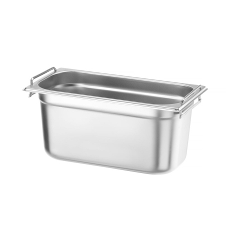 Bac Gastronorme 1/3 Budget Line Inox avec poign&eacute;es, 5,7L, 325x176x150mm - Hendi