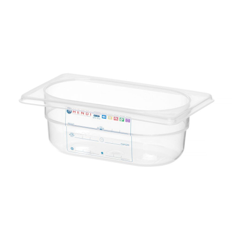 Bac Gastronorme 1/9 Transparent HENDI - 0,6L, 176x108x(H)65mm - Hendi