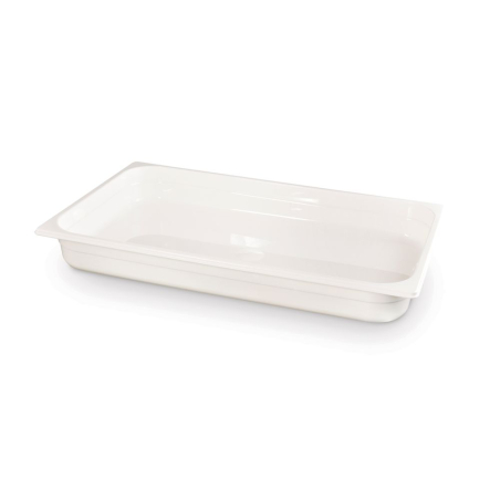 Bac Gastronorme GN 1/1 - Polycarbonate PC Blanc 9L (530x325xH65mm) - Hendi