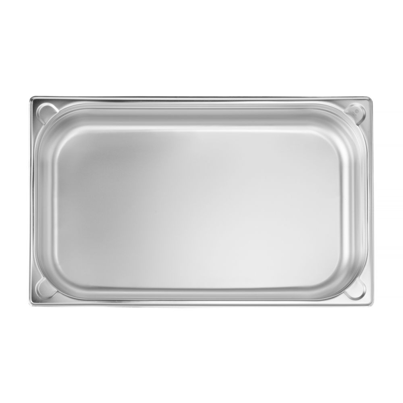 Bac Gastronorme GN 1/1 Acier Inox, Profondeur 100mm, 14L, Kitchen Line - Hendi