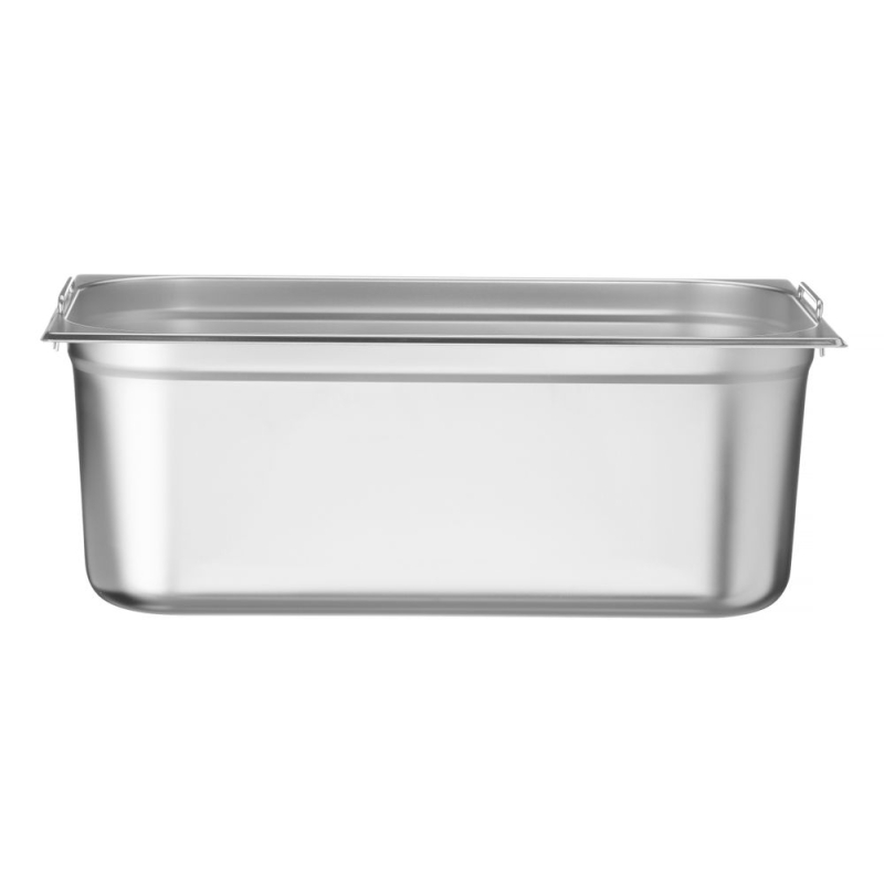 Bac Gastronorme GN 1/1 Inox avec Poign&eacute;es Budget Line, Profondeur 200mm (28L) - Hendi