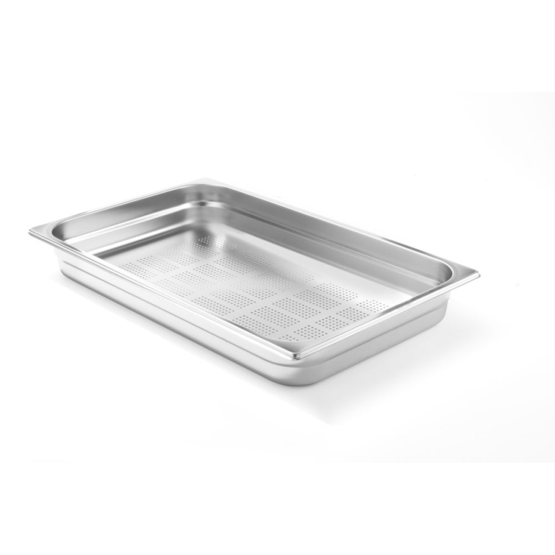 Bac Gastronorme GN 1/1 Perfor&eacute; Inox Profi Line (9L, H 65mm) - Hendi