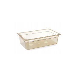 Bac Gastronorme GN 1/1, 13,3L, Transparent, R&eacute;sistant Hautes Temp&eacute;ratures, H100mm - Hendi