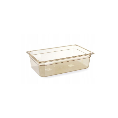 Bac Gastronorme GN 1/1, 13,3L, Transparent, R&eacute;sistant Hautes Temp&eacute;ratures, H100mm - Hendi
