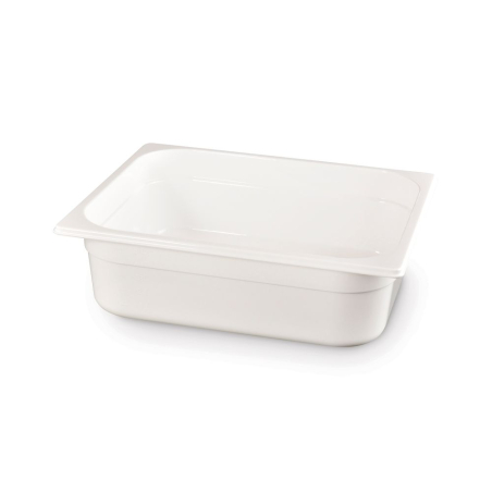 Bac Gastronorme GN 1/2 en Polypropyl&egrave;ne Blanc, 6,5 L, 325x265x(H)100mm - Hendi