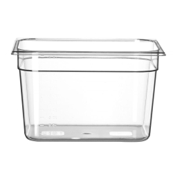 Bac Gastronorme GN 1/2 Profi Line en Polypropyl&egrave;ne Transparent 12.5L H.200mm - Hendi