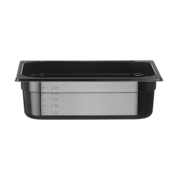 Bac gastronorme GN 1/2 Profi Line, 6,5L, Noir, H 100mm - Hendi