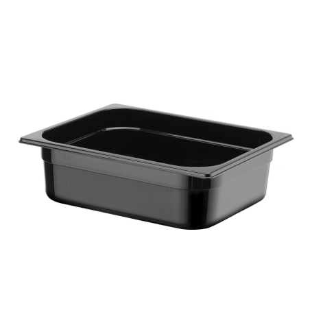 Bac gastronorme GN 1/2 Profi Line, 6,5L, Noir, H 100mm - Hendi