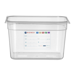 Bac Gastronorme GN 1/2 Transparent 12,5L 325x265x(H)200mm - Hendi