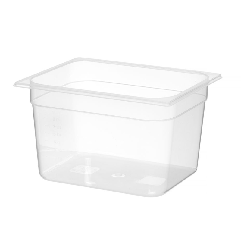 Bac Gastronorme GN 1/2 Transparent 12,5L Profi Line (325x265xH200mm) - Hendi