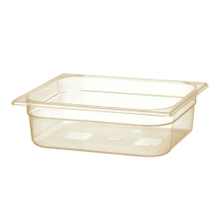 Bac Gastronorme GN 1/2 Transparent R&eacute;sistant aux Temp&eacute;ratures &Eacute;lev&eacute;es, 6.1L (325x265x100mm) - Hendi