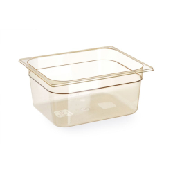 Bac Gastronorme GN 1/2 Transparent, 9L, Profondeur 150mm, Haute R&eacute;sistance Temp&eacute;rature - Hendi