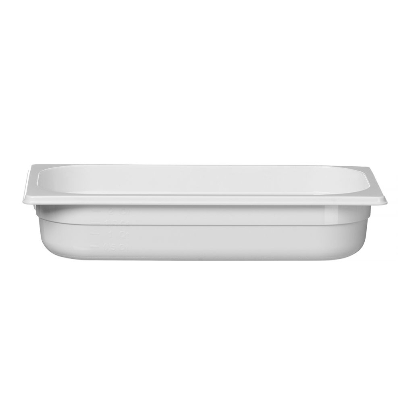 Bac Gastronorme GN 1/3 Blanc 2,5L 325x176x65mm Cuisine Professionnelle - Hendi