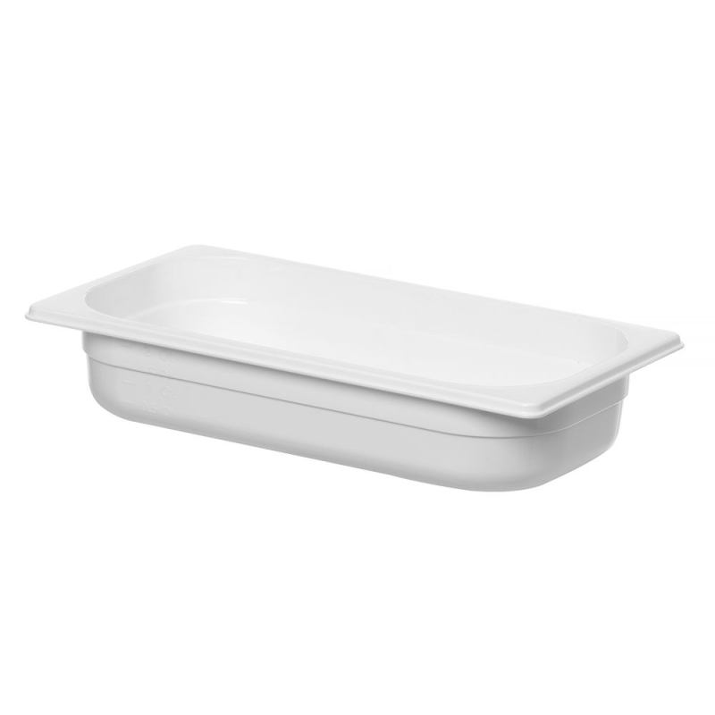 Bac Gastronorme GN 1/3 Blanc 2,5L 325x176x65mm Cuisine Professionnelle - Hendi