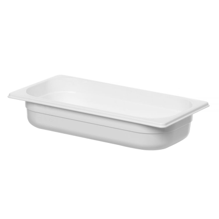 Bac Gastronorme GN 1/3 Blanc 2,5L 325x176x65mm Cuisine Professionnelle - Hendi