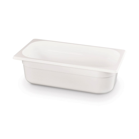 Bac Gastronorme GN 1/3 Blanc, Profondeur 100mm, 4L, 325x176mm - Hendi