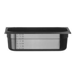 Bac Gastronorme GN 1/3 Noir 4L Profi Line 325x176x100mm - Hendi