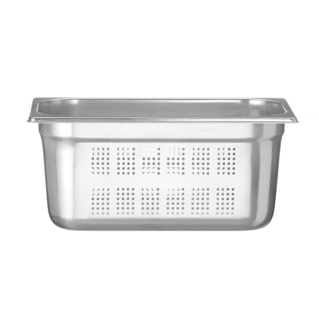 Bac Gastronorme GN 1/3 Perfor&eacute; Profi Line, 5.7L, H150mm, Acier Inoxydable - Hendi
