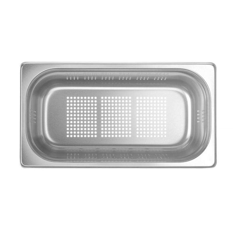 Bac Gastronorme GN 1/3 Perfor&eacute; Profi Line, 5.7L, H150mm, Acier Inoxydable - Hendi