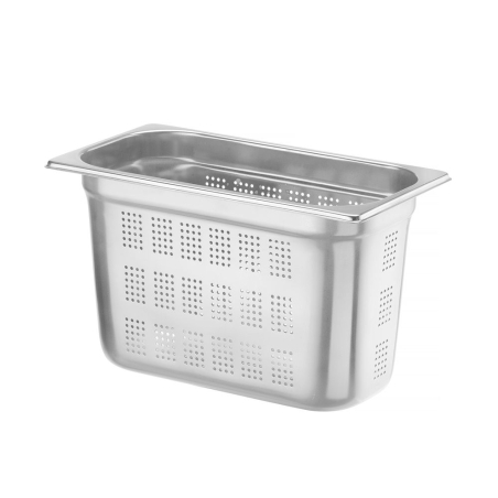 Bac Gastronorme GN 1/3 Perfor&eacute;, 7.8L, Profondeur 200mm - Hendi