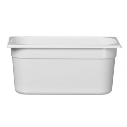 Bac Gastronorme GN 1/3 Polycarbonate Blanc 5.7L Profondeur 150mm - Hendi