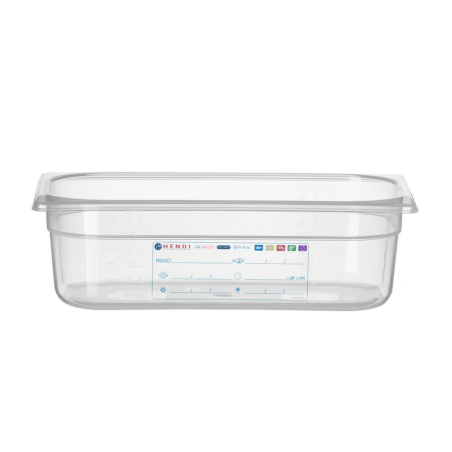 Bac Gastronorme GN 1/3 Polycarbonate Transparent 4L - Hendi