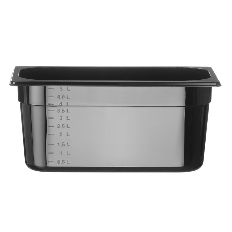 Bac Gastronorme GN 1/3 Profi Line Noir 5.7L H150mm - Hendi