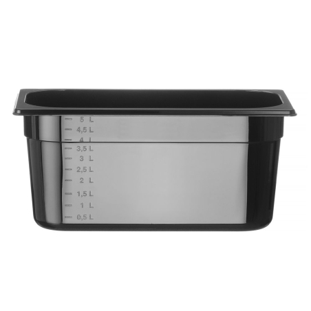 Bac Gastronorme GN 1/3 Profi Line Noir 5.7L H150mm - Hendi