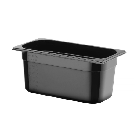 Bac Gastronorme GN 1/3 Profi Line Noir 5.7L H150mm - Hendi