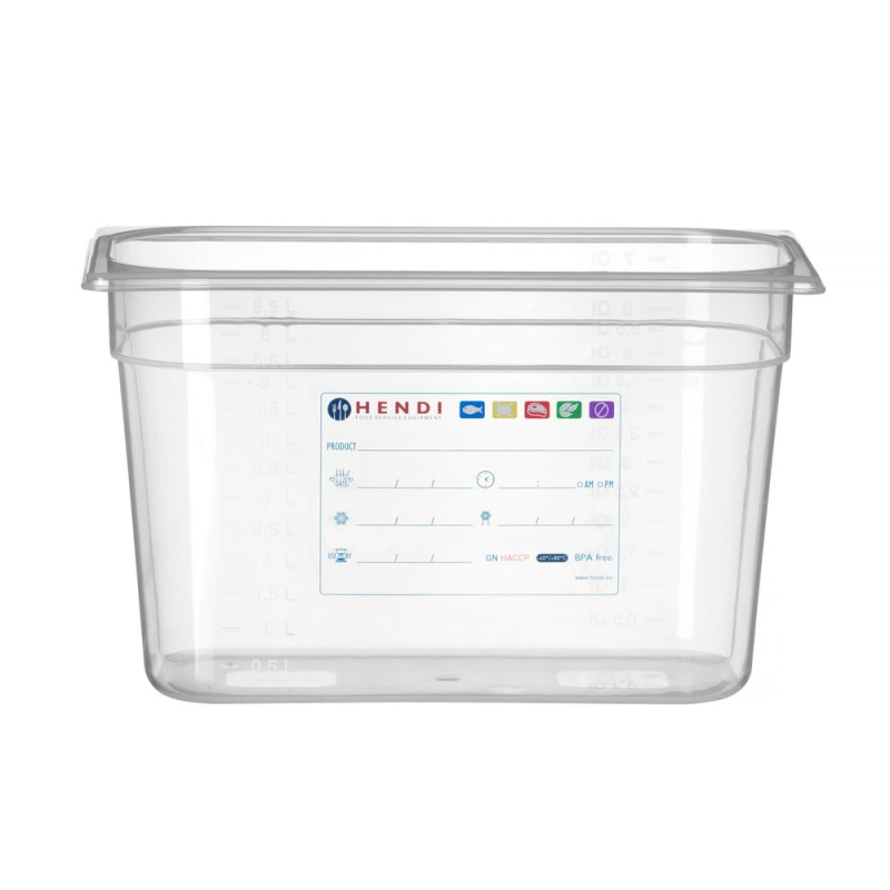 Bac Gastronorme GN 1/3 Transparent 7,8L (325x176x200mm) - Hendi